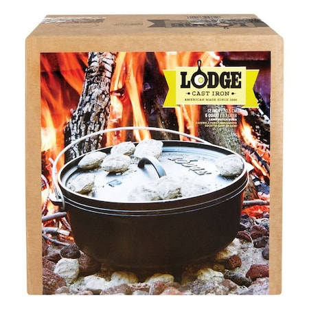 Lodge Lodge Logic Cast Iron Dutch Oven 12 in. 6 qt Black L12CO3